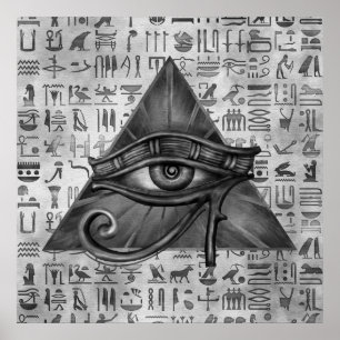 Egyptian Eye of Horus - Wadjet Digital Art Poster