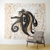 Egyptian Eye of Horus Wadjet Digital Art Tapestry Zazzle