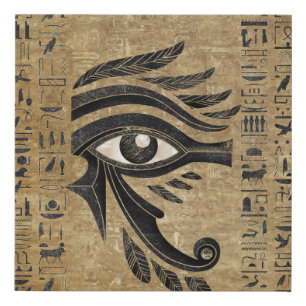 Egyptian Eye of Horus - Wadjet Faux Canvas Print