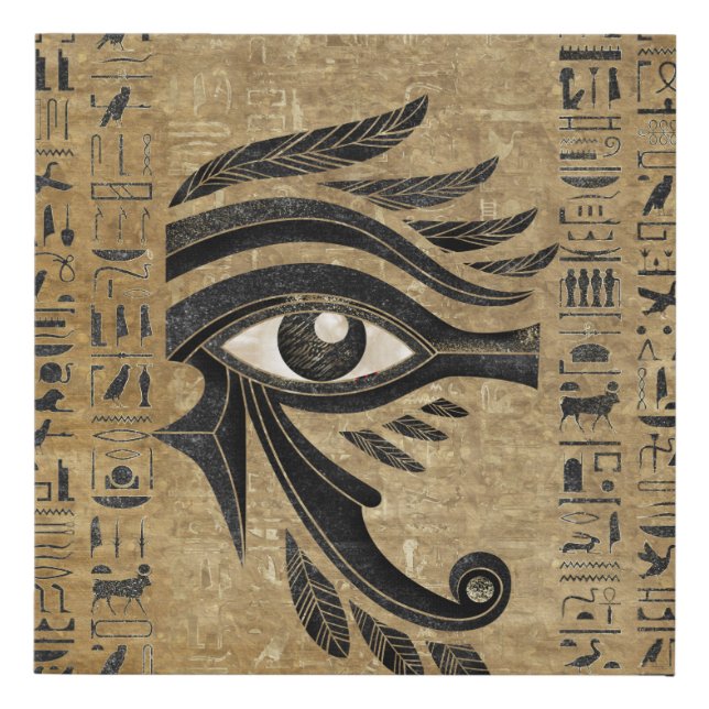 Egyptian Eye of Horus - Wadjet Faux Canvas Print (Front)