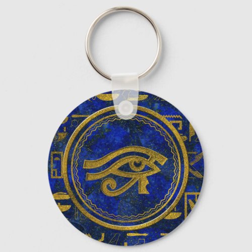 Egyptian Eye of Horus _ Wadjet Lapis Lazuli Keychain