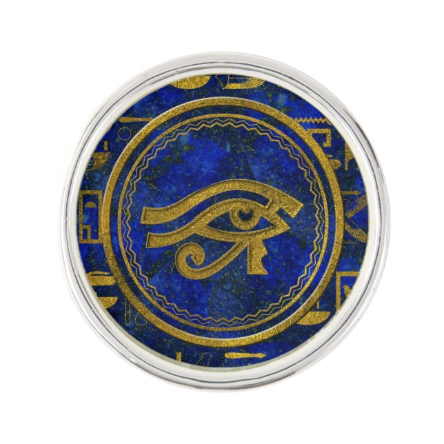 Egyptian Eye of Horus - Wadjet Lapis Lazuli Pin (Front)