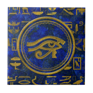 Egyptian designs Decorative coaster 4.25 or 6 inches ceramic wall tile #5 