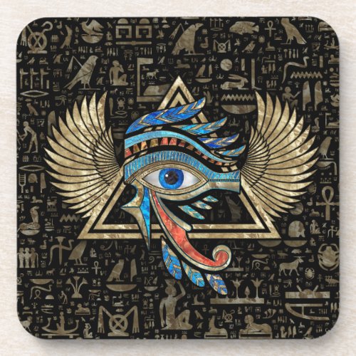 Egyptian Eye of Horus _ Wadjet Ornament Beverage Coaster