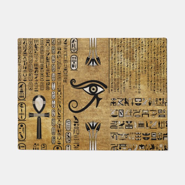 Egyptian Eye of Horus - Wadjet Ornament Doormat (Front)
