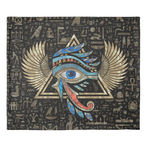 Egyptian Eye of Horus _ Wadjet Ornament Duvet Cove