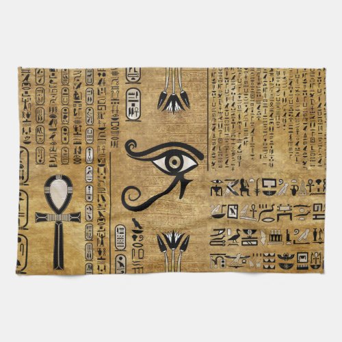 Egyptian Eye of Horus _ Wadjet Ornament Kitchen Towel