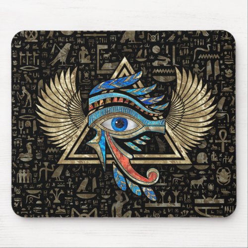 Egyptian Eye of Horus _ Wadjet Ornament Mouse Pad