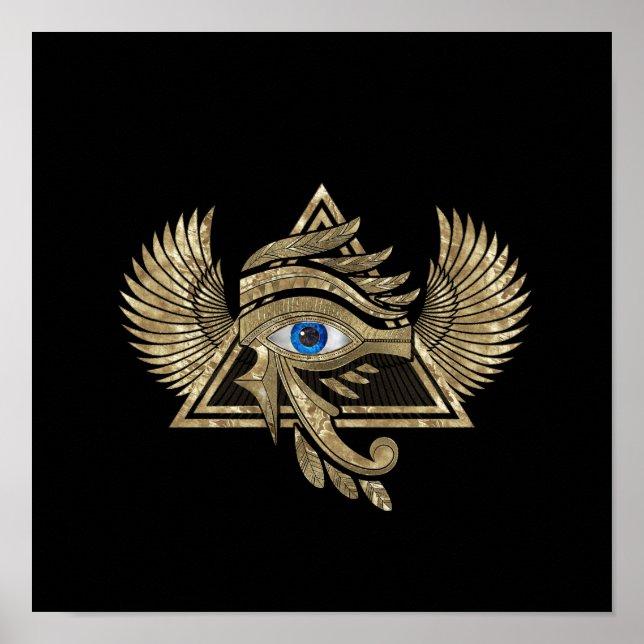 Egyptian Eye of Horus - Wadjet Ornament Poster (Front)
