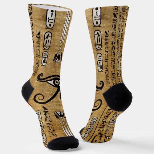 Egyptian Eye of Horus _ Wadjet Ornament Socks