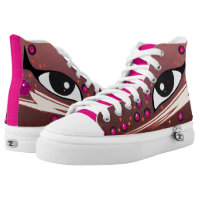 Egyptian Eye Zazzbolt in Rose Rust/Pink High-Top Sneakers
