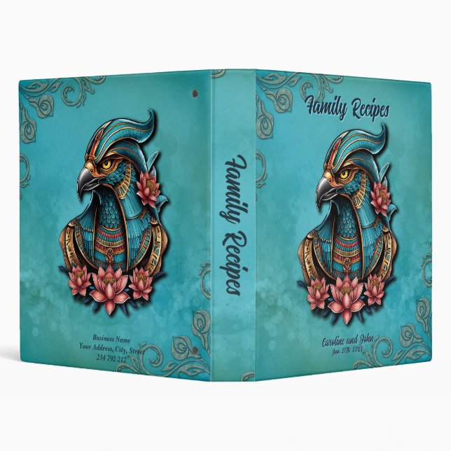 Egyptian Falcon God.  3 Ring Binder (Background)