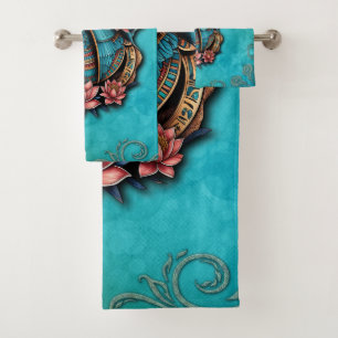 Egyptian Falcon God. Bath Towel Set