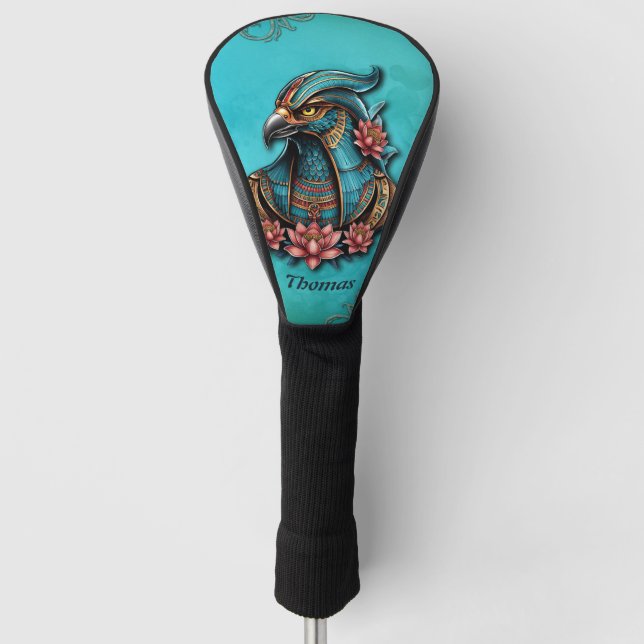 Egyptian Falcon God.  Golf Head Cover (Front)
