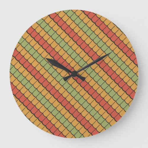 Egyptian Feathers Red Yellow Round Wall Clock