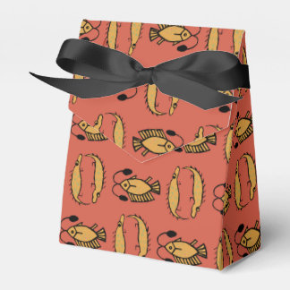 Egyptian Fish, Crocodile on Red Tent Favor Box