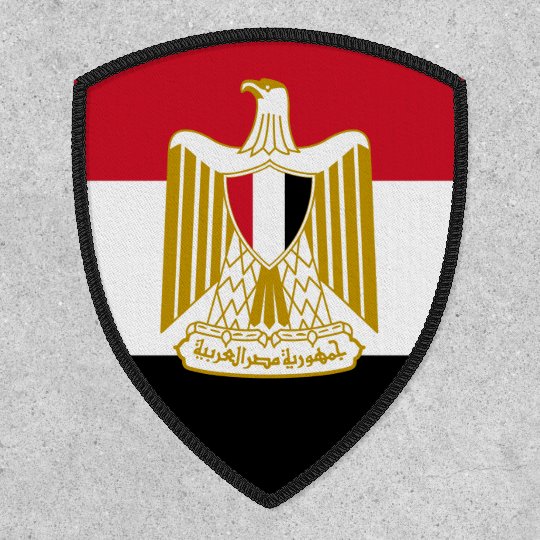 Egyptian Flag & Coat of Arms, Flag of Egypt Patch | Zazzle.com