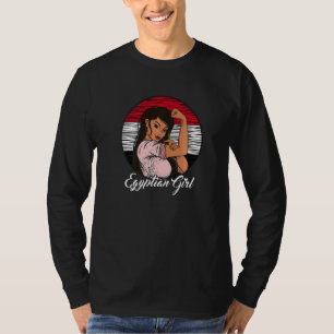 Egyptian Flag Egypt Egyptian Girl   T-Shirt