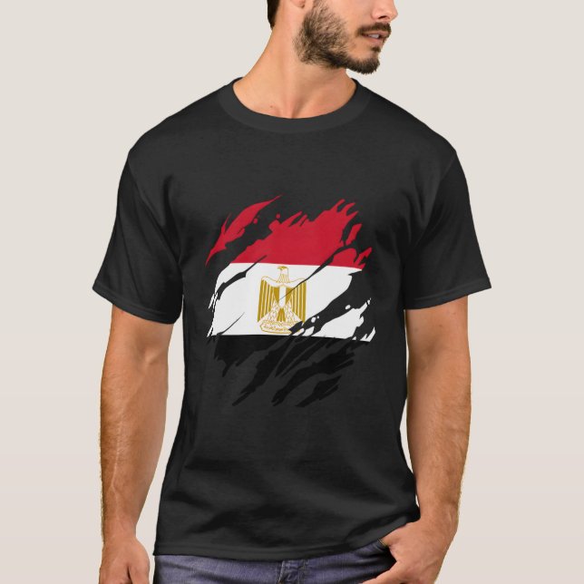 Egyptian Flag Egypt T-Shirt (Front)