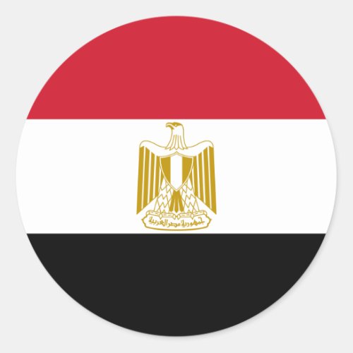 Egyptian Flag Flag of Egypt Classic Round Sticker