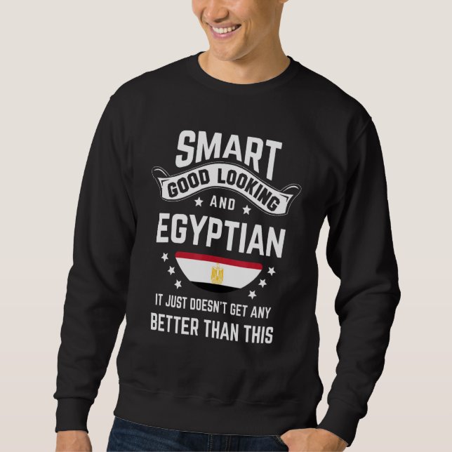 Egyptian Flag Native Pride  Egypt Egyptian Roots Sweatshirt (Front)