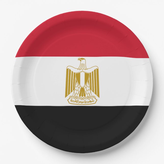 Egyptian flag paper plates (Front)