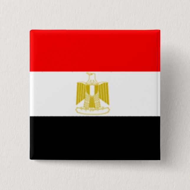 egyptian Flag Pinback Button (Front)