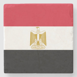 Egyptian flag stone coaster