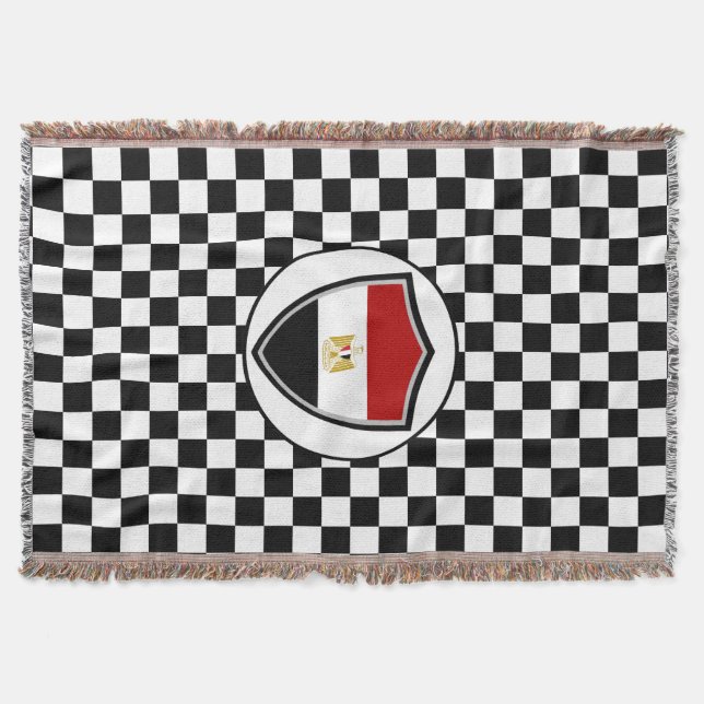 Egyptian flag throw blanket (Front)