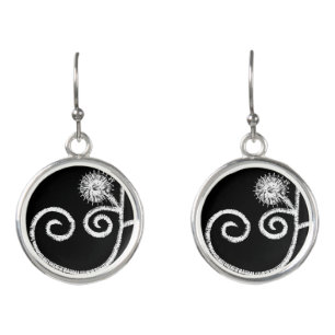 Egyptian Floral Design Earrings