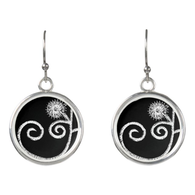 Egyptian Floral Design Earrings (Front)