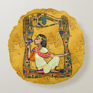 Egyptian Fusion Round Pillow