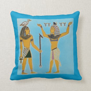 Egyptian Geb & Shu Earth & Air Throw Pillow by makeitabetterworld at Zazzle