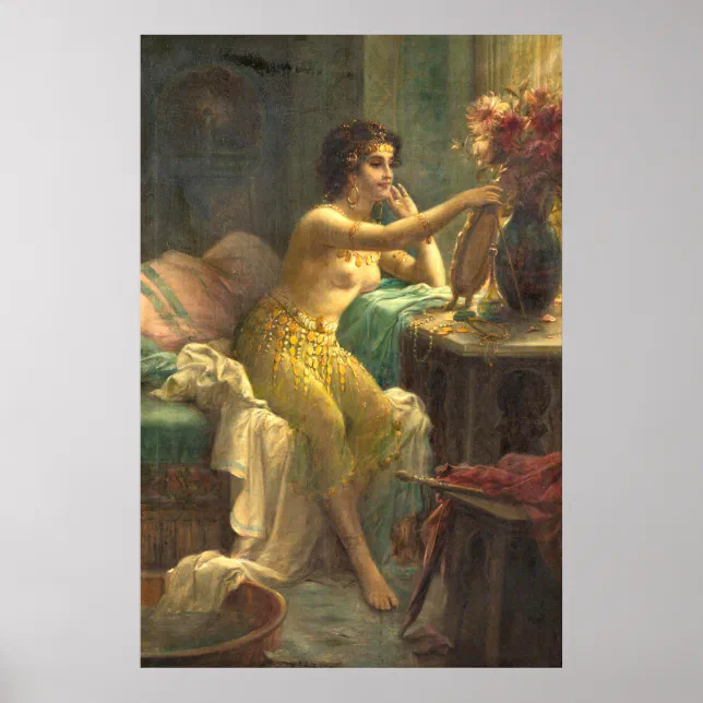 knee length dresses for ladies Vintage Lady at the Dressing Table Print  19th Century Gicle Art on   Wood and Willows