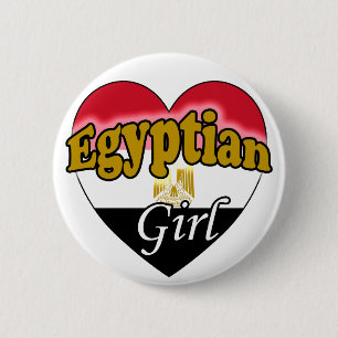Egyptian Girl Button
