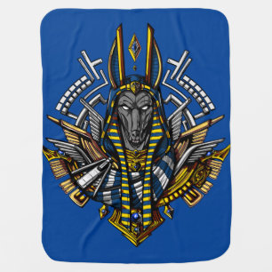 Egyptian God Anubis Ancient Wolf Pharaoh Baby Blanket