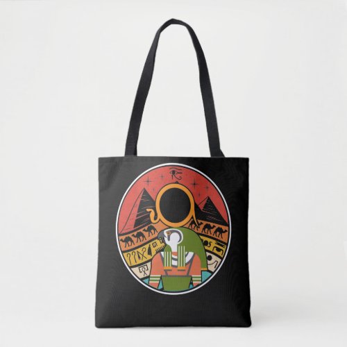 Egyptian God Horus Falcon Egypt Pyramids Tote Bag