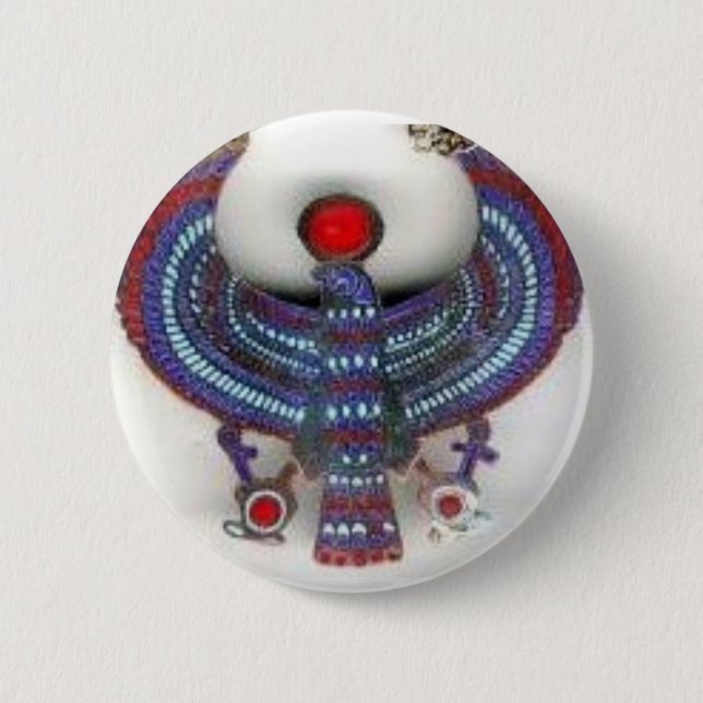 EGYPTIAN GOD HORUS PINBACK BUTTON (Front)