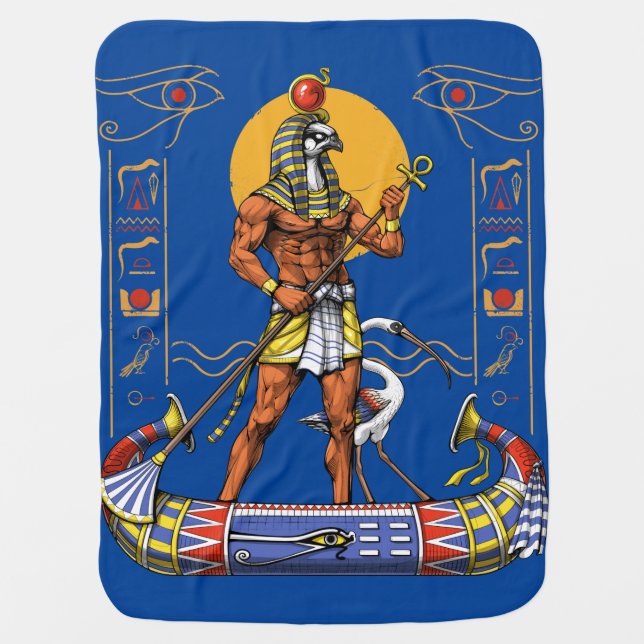 Egyptian God Ra Baby Blanket (Front)