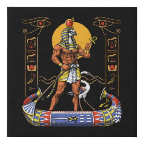 Egyptian God Ra Faux Canvas Print