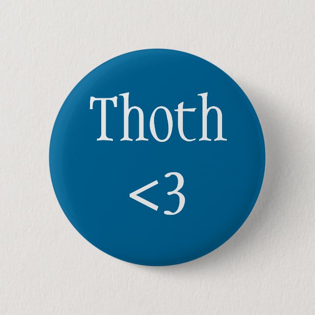 Egyptian God - Thoth love badge Button (Front)