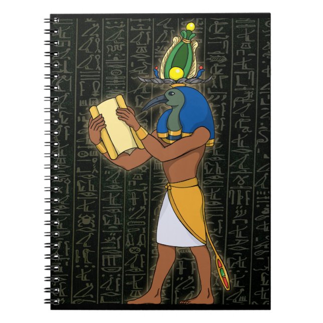 Egyptian God Thoth Spiral Notebook (Front)