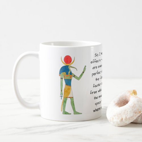 Egyptian God Thoth Vintage Illustration w Quote Coffee Mug