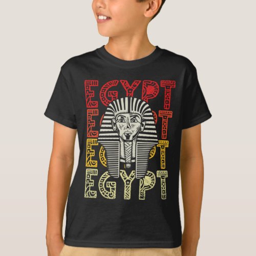 Egyptian God Tutankhamun Retro Egypt Pharaoh T_Shirt