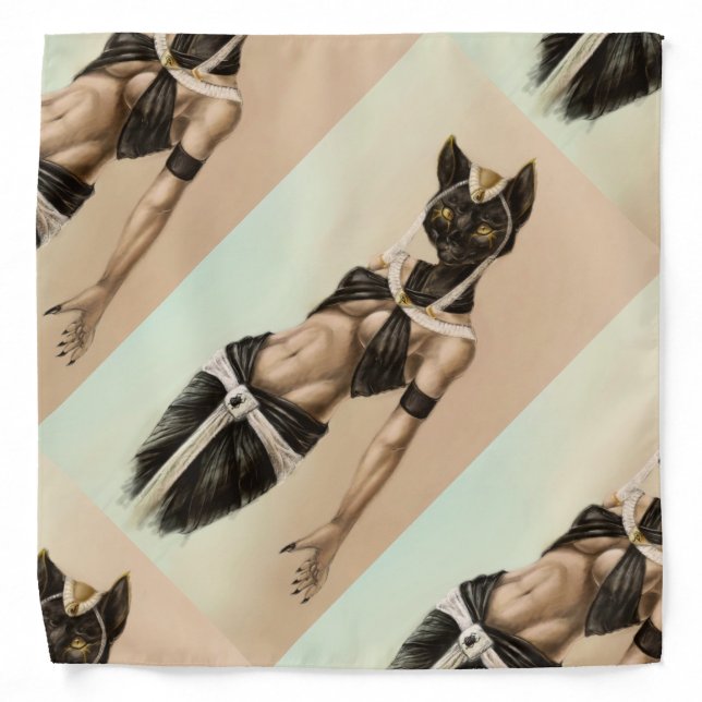 Egyptian Goddess Bastet Bandana (Front)