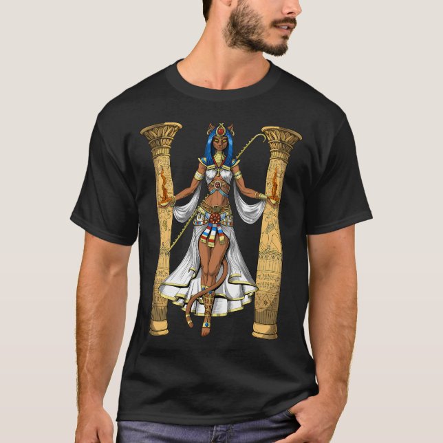 Egyptian Goddess Bastet T-Shirt (Front)