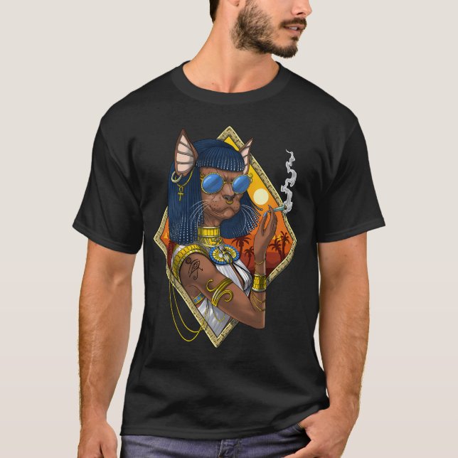 Egyptian Goddess Bastet T-Shirt (Front)