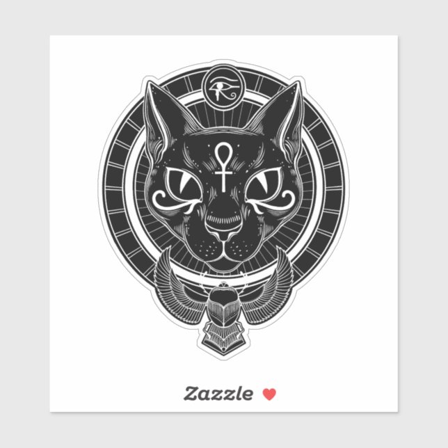 Egyptian goddess cat Bastet Sticker (Sheet)