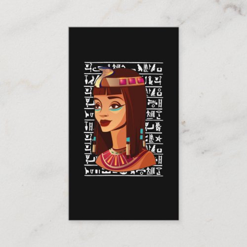 Egyptian Goddess Cleopatra Egypt Hieroglyphs Business Card