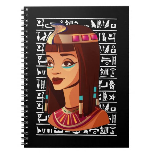 Egyptian Goddess Cleopatra Egypt Hieroglyphs Notebook